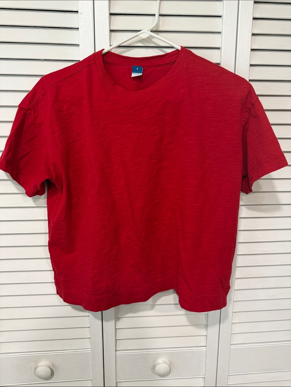 Old Navy Red Short Sleeve Crewneck Tee
